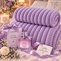 Pătură Mov Plus Parfum 45 ml Cadou 200 cm pe 230 cm