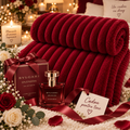 Pătură Roșie Plus Parfum 45 ml Cadou 200cm pe 230 cm